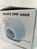 Tocky Touch Alarm Clock WHITE  MP3 Rolls Away  Battery You Snooze You Loose Gag