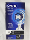 Oral-B Pro 500 Black Electric Rechargeable Toothbrush Precision Clean Timer