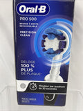 Oral-B Pro 500 Black Electric Rechargeable Toothbrush Precision Clean Timer