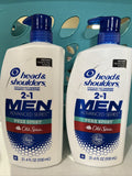 (2) Head & Shoulders Old Spice Pure Sport Dandruff 2in1 Shampoo Conditioner 31.4