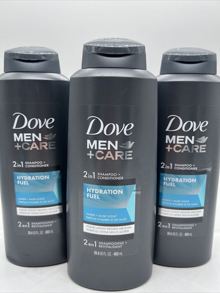 (3) Dove Men + Care 2-in-1 Hydration Fuel Shampoo and Conditioner - 20.4 fl oz