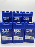 (6) Freez Pak Reusable Ice Substitute Lifoam Refreezeble Cooler Packs Small 6”