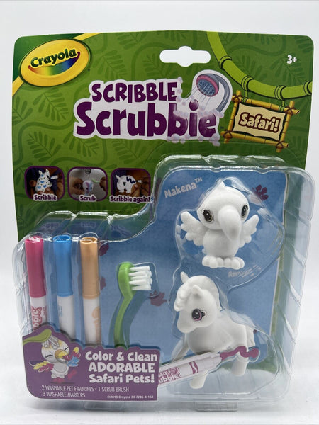 Crayola Scribble Scrubbie Safari Toucan/Zebra Multicolor Pony Makena Amara Bath