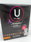 U by Kotex AllNighter Extra Heavy Overnight Feminine Pads with Wings 36 Pads