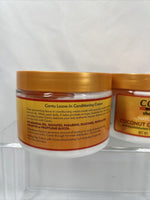 (2) Cantu Shea Butter Natural Hair Coconut Curling Creme Define Moisture ￼12 oz