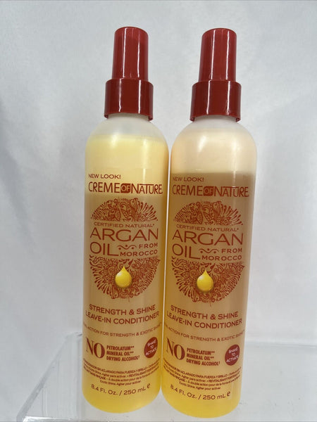 (2) Creme of Nature with Argan Oil Strength & Shine Leave-In Conditioner 8.4oz