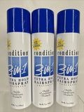 (2) Condition 3-In-1 Extra Hold Hairspray Sunscreen  Protect Unscented 7 oz