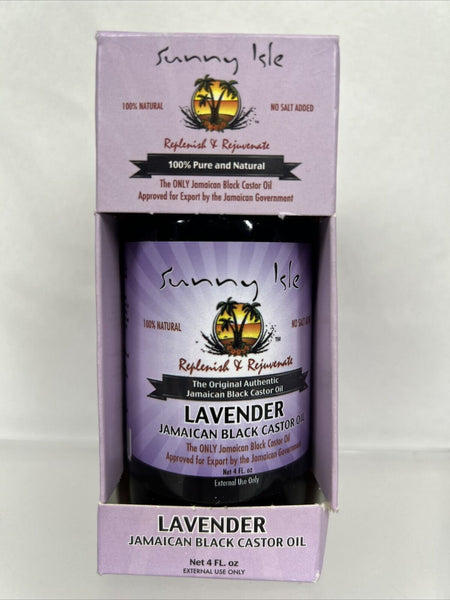 Sunny Isle Jamaican Black Castor Oil Lavender 100% Pure & Natural 4 fl oz