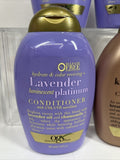 (4) OGX Color Reviving Lavender Platinum Conditioner & Brazilian Keratin Therapy