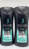 (2) AXE Apollo Body Wash For Men Sage & Cedarwood Scent Clean + Fresh 16oz
