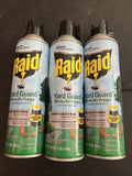 (3) Raid Yard Guard Mosquito Fogger Insect Spray Insecticide Last 6 Hour 16 Oz