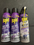 (3) Raid MAX Bed Bug Crack Crevice Extended Protection Foaming Spray 16.5oz