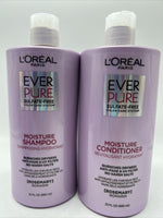 (2) L'Oreal EverPure Sulfate Free Moisture Shampoo & Conditioner Set 23oz BIG