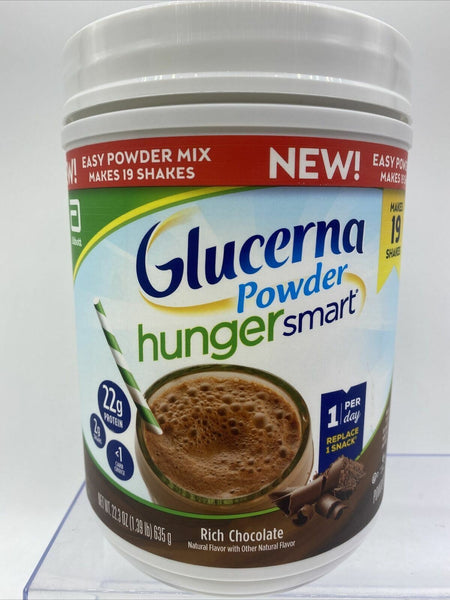 Glucerna Powder Shake Hunger Smart 22g Protein Homemade Chocolate 22.3oz