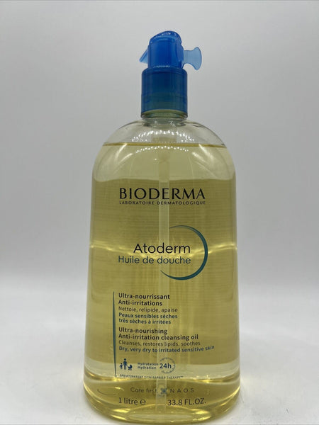 Bioderma Atoderm Cleansing Oil Face & Body Soothes Discomfort Pump  1 L  33.8oz