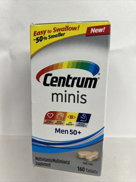 Centrum Minis Men 50+ Multivitamin 160 tablets 2/23 + COMBINE SHIPPING!
