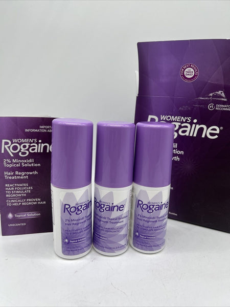 Women's Rogaine 2% Minoxidil Hair Topical Solution 3 Month Supply 12/26