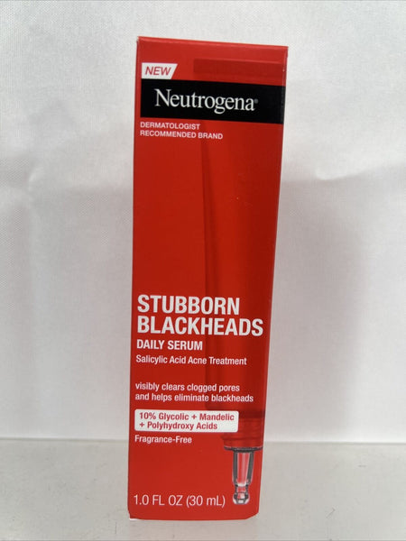 Neutrogena Stubborn Blackheads Daily Serum Clear Pores 1oz 03/23 COMBINE SHIP!