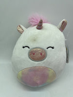 SquishMallow Sofia Plush Stuffed Animal￼ Pink White Unicorn Kellytoy