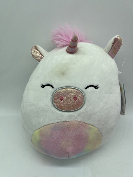 SquishMallow Sofia Plush Stuffed Animal￼ Pink White Unicorn Kellytoy