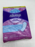 Always Thin Daily Wrapped Liners Unscented 162 count Pad