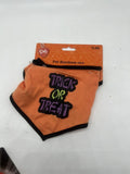Dog Halloween Bandana TRICK or TREAT S/XS Small Scarf Tie Orange Candy Corn Cat