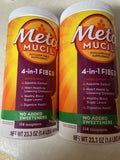 (2) Metamucil 4-in-1 Fiber No Added Sweeteners + Unflavored Psyllium Powder 6/23