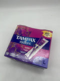 Tampax Tampons 28 Ct Radiant Unscented Regular Light Cleanseal wrapper
