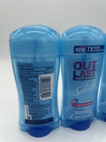 (3) Secret Outlast Sweat & Odor Deodorant Protecting Powder Clear Gel  2.6 oz