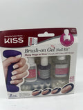 KISS Brush on Gel Nail Kit | White Tips | 48 Short Length Tips Manicure