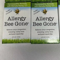 (2)￼ Allergy Bee Gone Honey Nasal Swab Sinus Congestion .33oz Homeopathic￼ natur