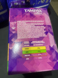 Tampax Radiant Regular super Absorbency Cleanseal Wrapper Tampons Unsecented 38c