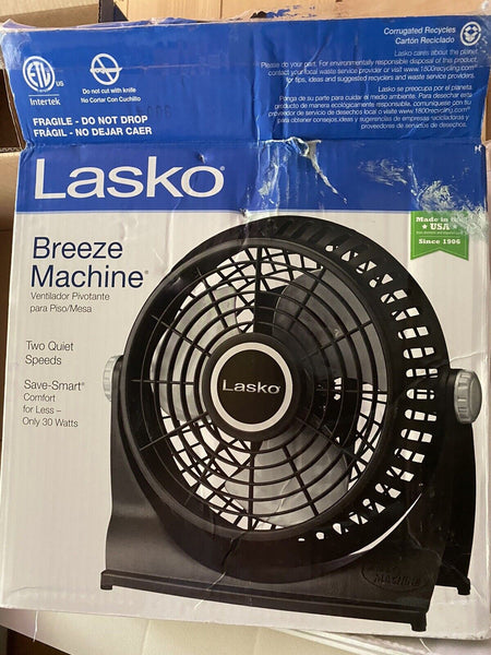 Lasko 507 10" Air Circulator Wind Machine Floor Fan 2 Speeds Black 360 Pivoting