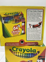 (2) Crayola Crayons In Flip Top Box Pack With Sharpener, 64 Crayon Colors