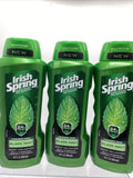 (3) Irish Spring Black Mint Scent Men's Moisturizing Body Wash Shower Gel 18 OZ