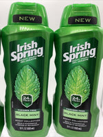 (3) Irish Spring Black Mint Scent Men's Moisturizing Body Wash Shower Gel 18 OZ