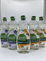 (5) Seventh generation Clementine & lemongrass Lavander scented dish soap 19oz