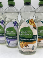 (5) Seventh generation Clementine & lemongrass Lavander scented dish soap 19oz
