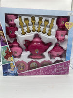 Disney Princess Hot Cocoa Tea Party Dinnerware Set 26 Pieces Kids Fork Pot Cups