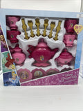 Disney Princess Hot Cocoa Tea Party Dinnerware Set 26 Pieces Kids Fork Pot Cups