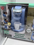 Play Go Gourmet Kitchen Appliances Pretend Kids Blue Coffee Pot Mixer & Toaster
