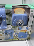 Play Go Gourmet Kitchen Appliances Pretend Kids Blue Coffee Pot Mixer & Toaster