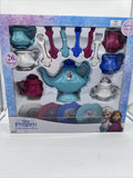 Disney Frozen Hot Cocoa Tea Party Dinnerware Set 26 Pieces Kids Fork Pot Cups