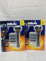 Gillette Fusion 5 Proglide 1 Handle Razor & 4 Replacement Razor Cartridges Set