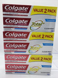(6tubes) Colgate Total SF Deep Clean Mint Toothpaste 4.8oz Per Tube 3 Value Pack