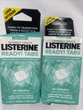 (2) Listerine Ready! Tabs Chewable Tablets Soft Mint Sugar Free 24 Count 48ttl