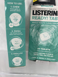 (2) Listerine Ready! Tabs Chewable Tablets Soft Mint Sugar Free 24 Count 48ttl