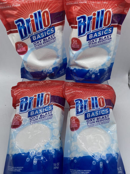 (4) BRILLO Oxy Blast Stain Remover 16oz