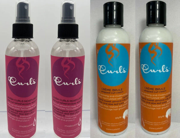 (4) Curls Creme Brulee Whipped Curl Defining & Leave In Hair Conditioner ￼￼ 8oz