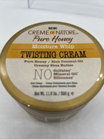 (4) Creme of Nature Pure Honey Moisture Whip Twisting Curl Hair Condition 11.5oz